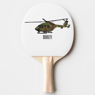 Raquette De Ping Pong Illustration de l'hélicoptère de l'armée