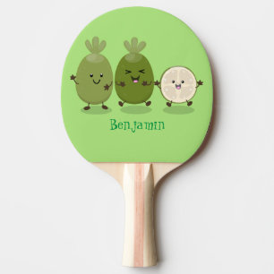 Raquette De Ping Pong Illustration de mignonne guava feijoa