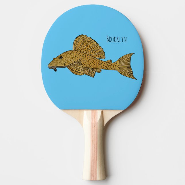 Raquette De Ping Pong Illustration de poisson Pleco (Devant)