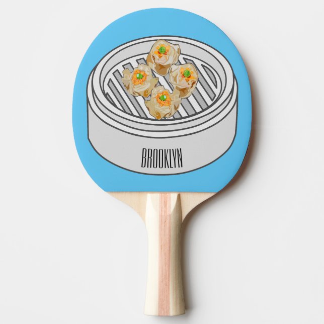 Raquette De Ping Pong Illustration de Shumai dim sum (Devant)