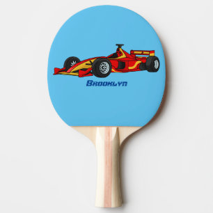 Raquette De Ping Pong Illustration de voitures de course à grande vites