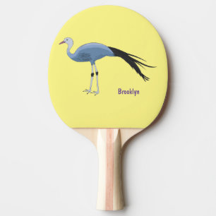 Raquette De Ping Pong Illustration d'oiseau de grue bleue