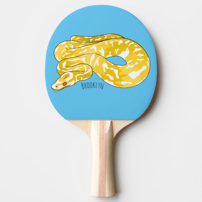 Raquette De Ping Pong Illustration du serpent python birman (Devant)