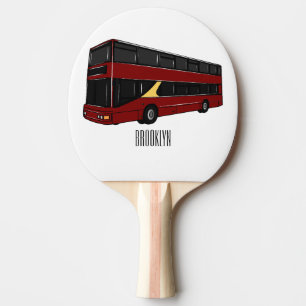 Raquette De Ping Pong Illustration d'un bus à deux étages