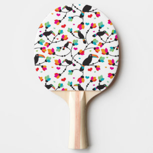 Raquette De Ping Pong illustration tropicale d'oiseau mignon de toucan