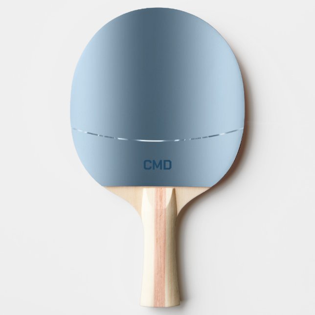 Raquette De Ping Pong Image De Bleu Métallique - Acier Inoxydable (Devant)