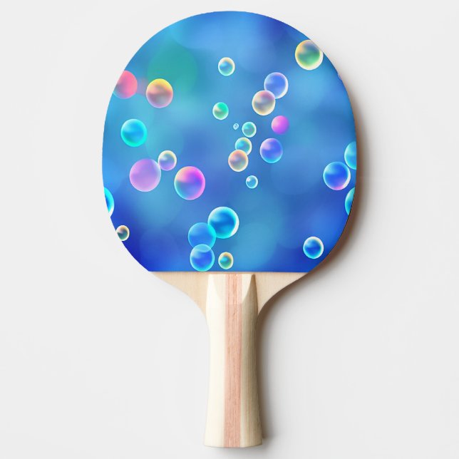 Raquette De Ping Pong Imaginaire bleu bulles ping pong Paddles (Devant)