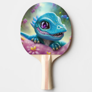 Raquette De Ping Pong Imaginaire Kawaii mignon et adorable bébé dragon