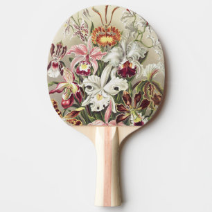 Raquette De Ping Pong Impression botanique vintage d'orchidée par Ernst