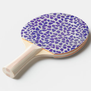 Raquette De Ping Pong Impression dalmate violet et blanche