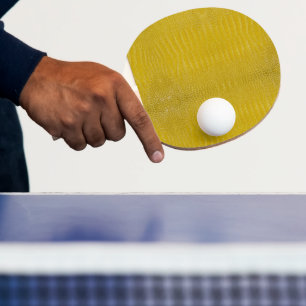 Raquette De Ping Pong Impression de texture d'alligator jaune