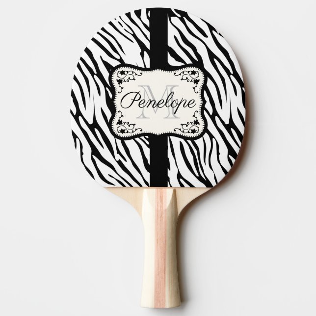 Raquette De Ping Pong Impression Zebra (Dos)