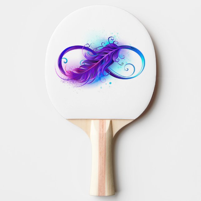 Raquette De Ping Pong Infinity with purple feather (Devant)