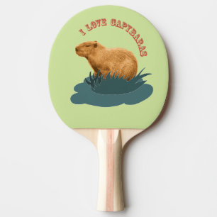Raquette De Ping Pong J'adore les capybaras Amoureux de capybara mignon