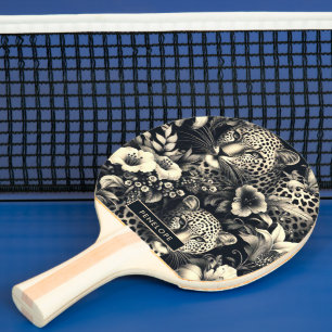Raquette De Ping Pong Jaguar de la Jungle vintage