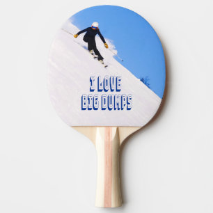 Raquette De Ping Pong J'Aime Les Grosses Bandes Neige Ski À La Descente