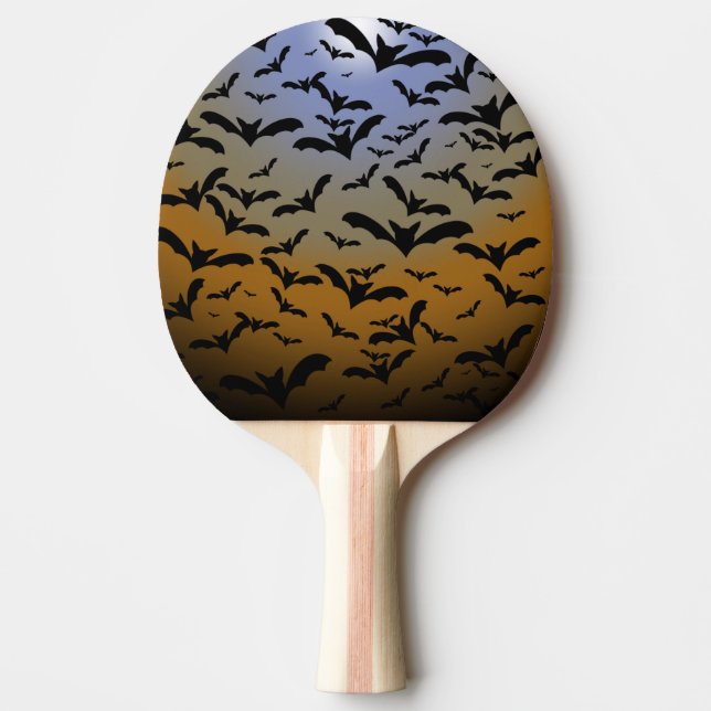 Raquette De Ping Pong Je suis partie Batty pour les chauves-souris noire (Devant)