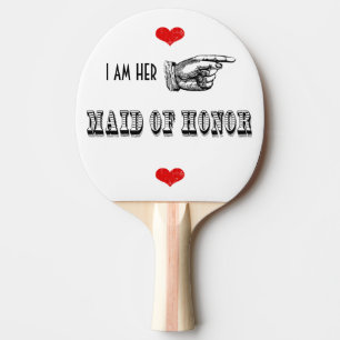 Raquette De Ping Pong Je suis sa servante d'honneur