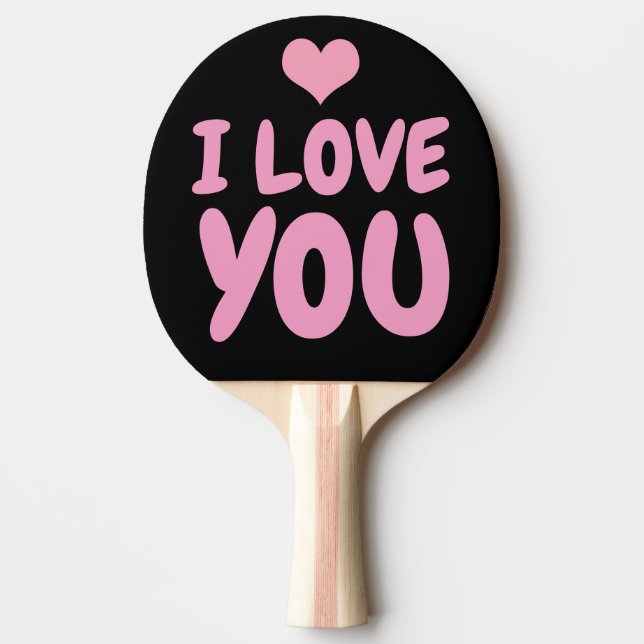 RAQUETTE DE PING PONG JE T'AIME PING PONG PADDLE POUR FEMME (Devant)