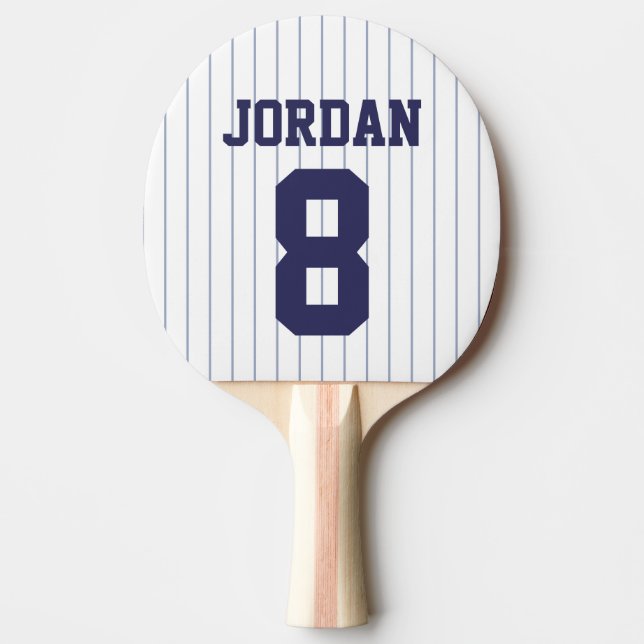 Raquette De Ping Pong Jersey de baseball avec nom et numéro personnalisé (Devant)