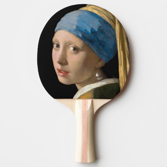 Raquette De Ping Pong Johannes Vermeer - Fille avec une oreille perle (Devant)