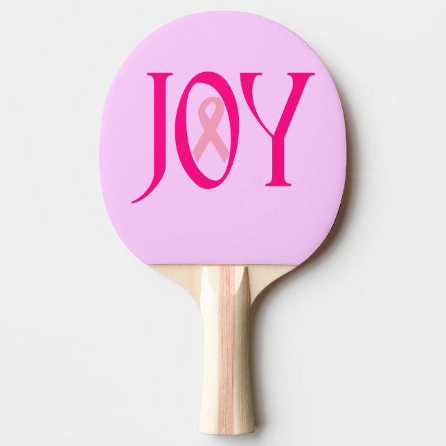 Raquette De Ping Pong Joie du cancer du sein (Devant)