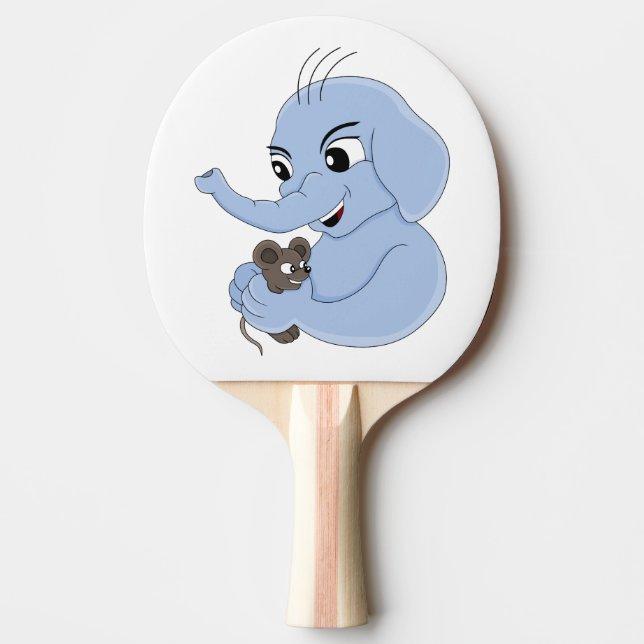 Raquette De Ping Pong Joli éléphant garçon dessin animé ping pong paddle (Devant)