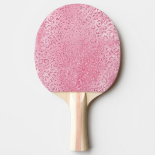 Raquette De Ping Pong Jolie fille sucre Parties scintillant rose léopard