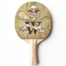Jolly roger Monogramme Ping Paddle initial
