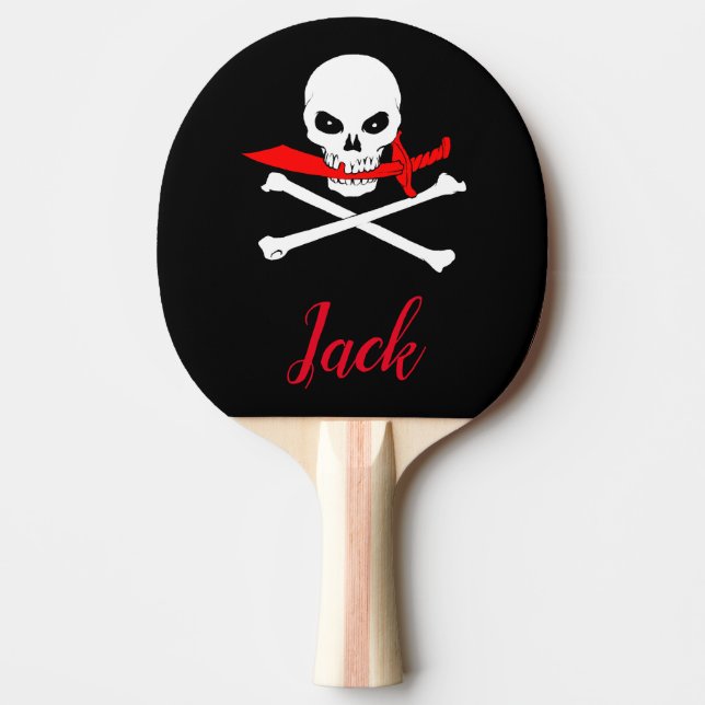 Raquette De Ping Pong Jolly roger personnalisé (Cutlass)Ping Pong Paddle (Devant)
