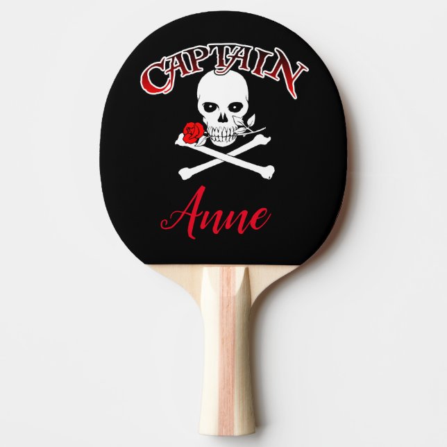 Raquette De Ping Pong Jolly roger personnalisé (Rose) Ping Pong Paddle (Devant)