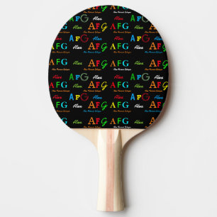 Raquette De Ping Pong jouer avec les noms . personnalisé