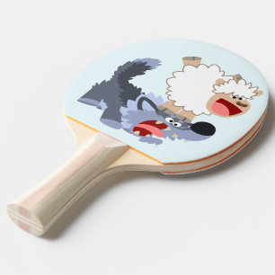 Raquette De Ping Pong Jouer Cartoon Sheep et Wolf Ping Pong Paddle