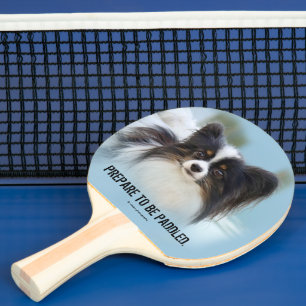 Raquette De Ping Pong Jouet Papillon mignonne Chien espagnol à l'quai