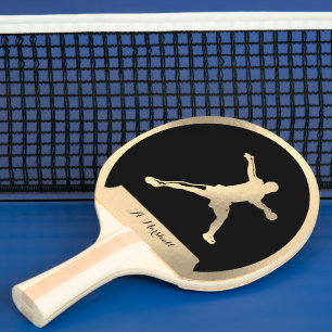 Raquette De Ping Pong Joueur de ping-pong en or