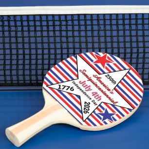 Raquette De Ping Pong Jour de l'indépendance Semiquincentennial de l'Amé