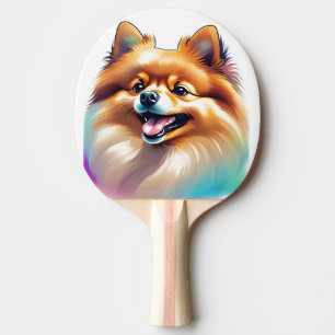 Raquette De Ping Pong Joyeux animal de compagnie de chien Pomérien