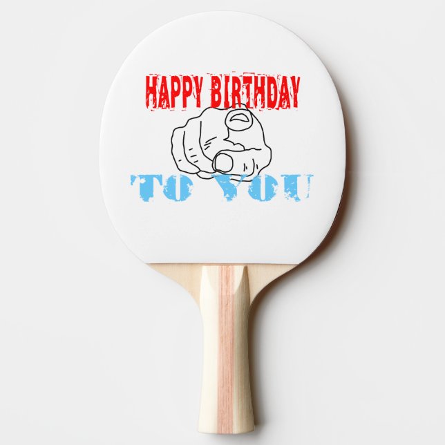 Raquette De Ping Pong Joyeux Anniversaire Pour Vous (Dos)