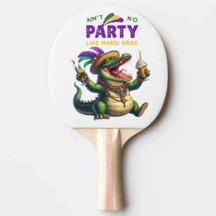 Raquette De Ping Pong Joyeux Mardi Gras alligator Ping Pong Paddle