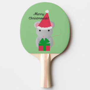 Raquette De Ping Pong Joyeux Noël mignonne souris souris de Noël