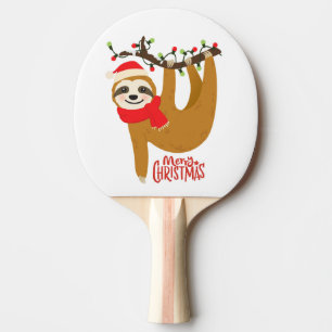 Raquette De Ping Pong Joyeux Noël Sloth   Vacances