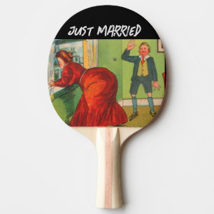 RAQUETTE DE PING PONG JUSTE MARIÉ FUNNY MARIAGE PING PONG PADDLE