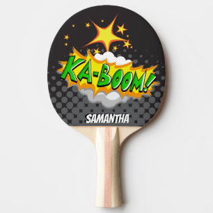 Raquette De Ping Pong Ka-Boom d'image tramée ! Palette personnalisée par