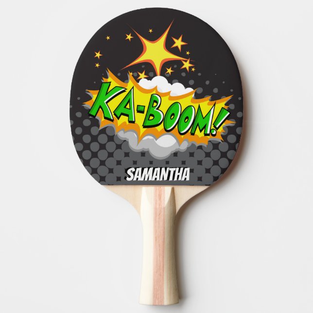 Raquette De Ping Pong Ka-Boom d'image tramée ! Palette personnalisée par (Devant)