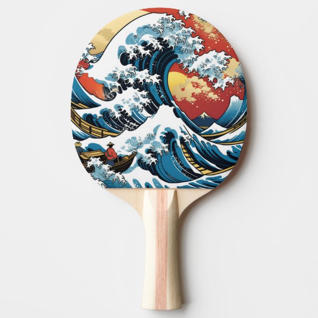 Raquette De Ping Pong Kanagawa Japonais La grande vague (Devant)