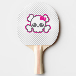 Raquette De Ping Pong Kawaii Ping Pong Pull Pink Ribbon
