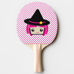 Raquette De Ping Pong Kawaii Pink Haired Ping Pong Paddle