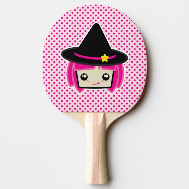 Raquette De Ping Pong Kawaii Pink Haired Ping Pong Paddle (Dos)