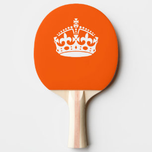 Raquette De Ping Pong KEEP CALM CROWN on Orange Customize This