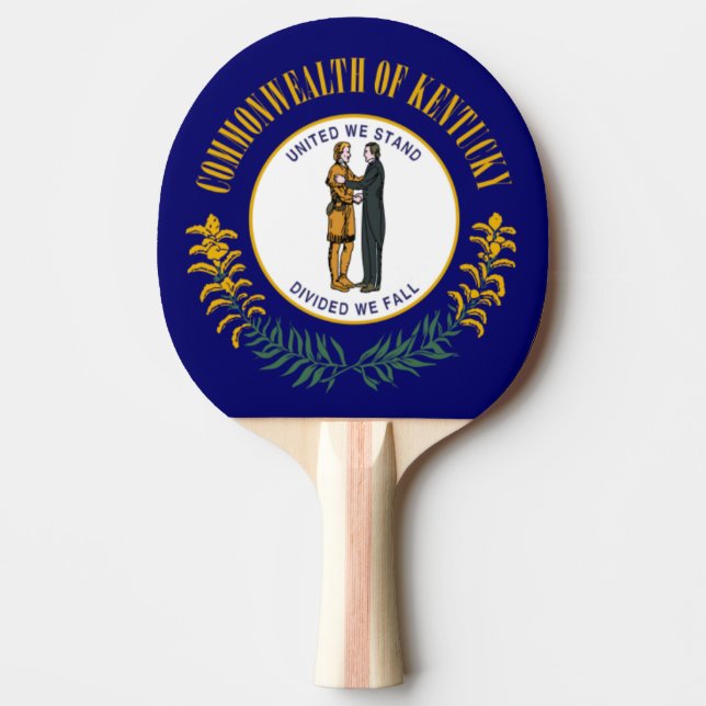 Raquette De Ping Pong Kentucky : Drapeau d'État américain du Commonwealt (Devant)